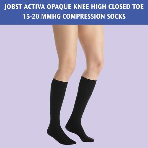 Jobst ACTIVA Opaque 15-20 mmHg Knee High Closed Toe - Image 2