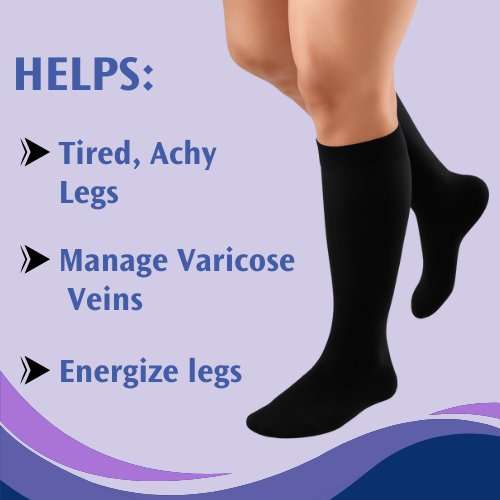 Jobst ACTIVA Opaque 15-20 mmHg Knee High Closed Toe - Image 4
