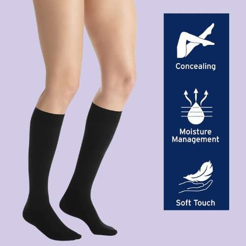 Jobst ACTIVA Opaque 15-20 mmHg Knee High Closed Toe - Image 6