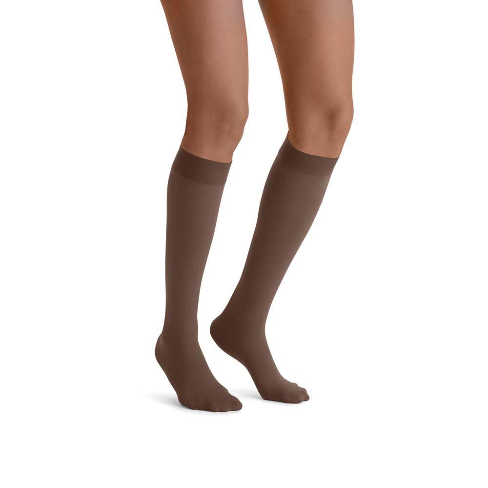 JOBST Opaque SoftFit Closed Toe Knee High Compression Stocking in Espresso