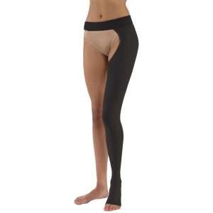 Jobst Relief CHAP Style 30-40 mmHg Open Toe Left Leg Black